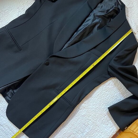 Lubiam 1911 Mens Black Satin Shawl Lapel Wool Tuxedo Jacket Sz 52L - Picture 11 of 12